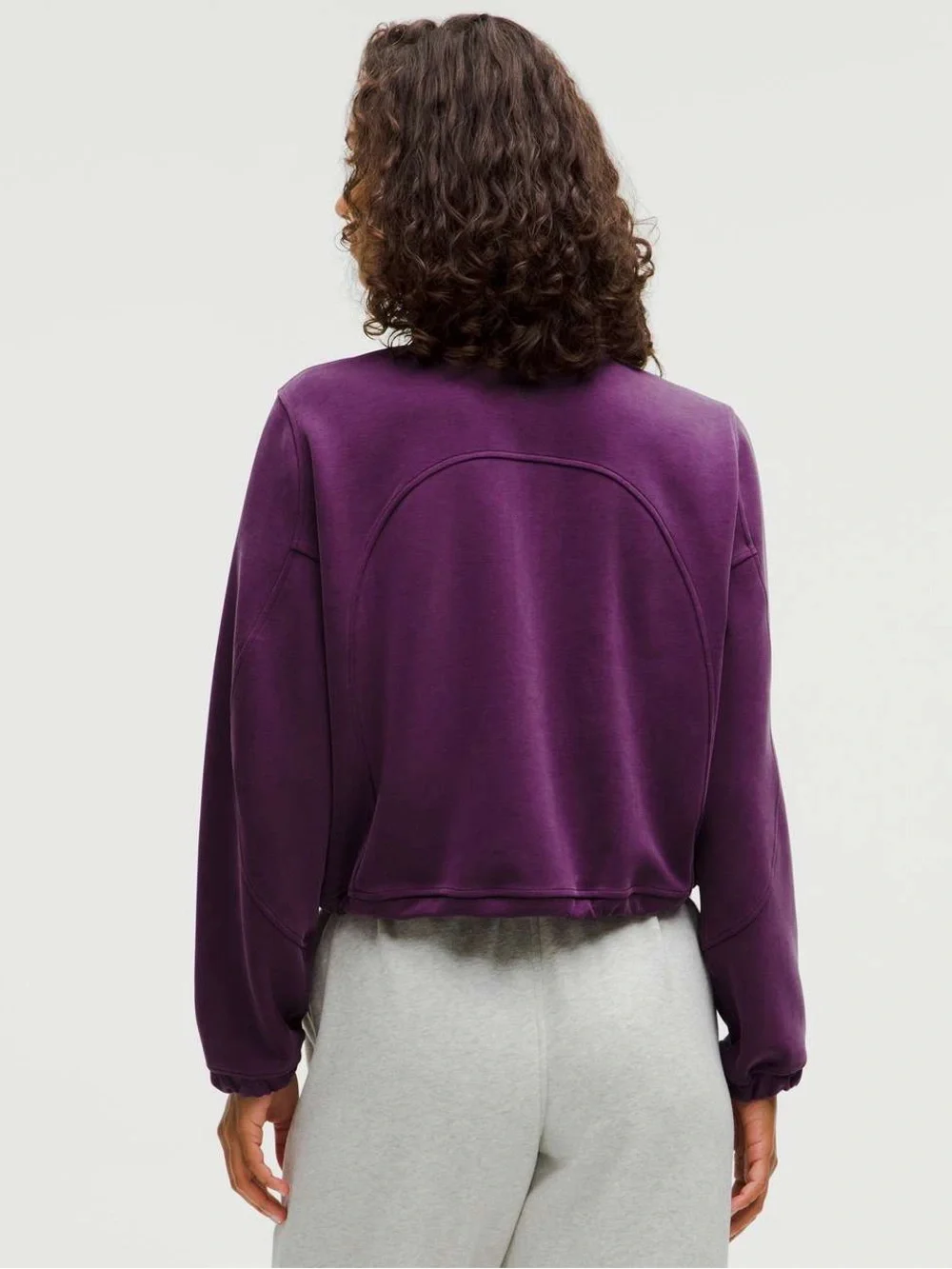 050. Lululemon Brushed Softstreme Half Zip Dramatic Magenta